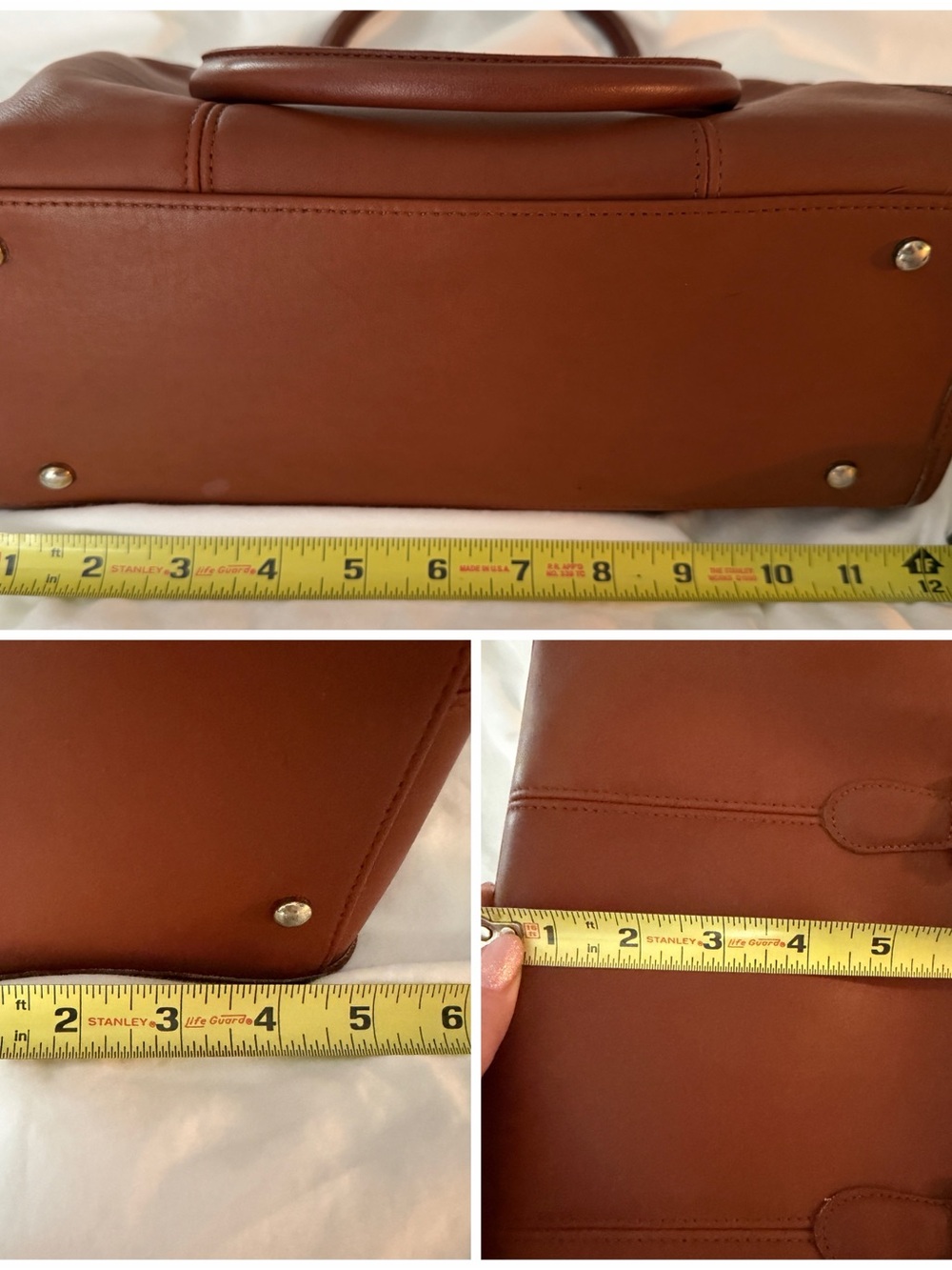 Vintage Coach Beaumont Satchel 9871 British Tan USA '98 Leather Strap Hangtag - Picture 16 of 16